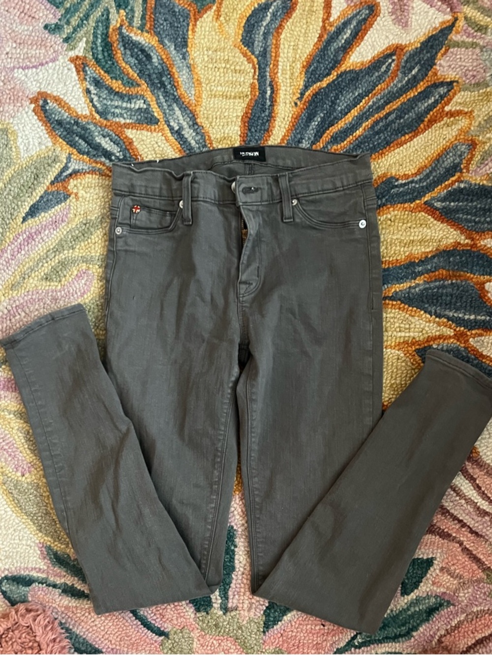 Hudson Nico style mid rise slim jeans Gray